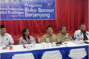 Sambutan Kadisdik Kuningan, Asep Taufik Rohman pada   acara